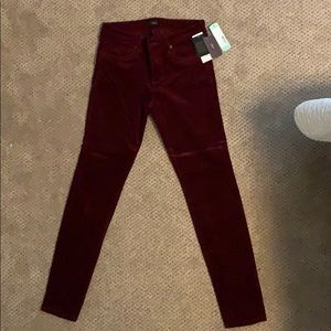 Edyson Skinny Corduroy Pants - Burgundy W 6